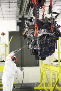 На заводе двигателей состоялся запуск полного цикла мойки, сушки и окраски линии двигателей Р6