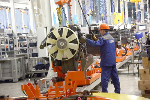 Большие надежды связывает «КАМАЗ» с проектом производства нового двигателя Р6. На территории завода двигателей фактически вырастает новый современный завод