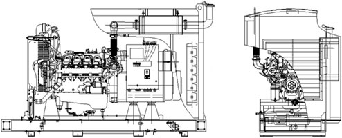 Электроагрегат дизельный АД 150С-Т400-1(2,3). Схема