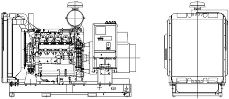 Электроагрегат дизельный АД 200С-Т400-1(2,3). Схема