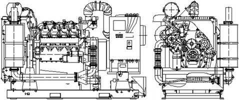 Электроагрегат газопоршневой АП 60С-Т400-1Р. Схема